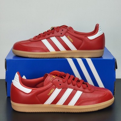 Adidas Samba OG Men's Size 11 Athletic Shoes Red White Soccer Footwear Sneakers