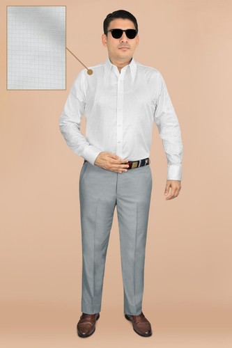 Hombres Punta de Lanza Cuello Daga Blanco Cuadros Camisa 1930 Goodfellas Vestido de Boda - Imagen 2 de 10