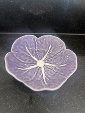 One Vintage Bordallo Pinheiro Purple Cabbage Leaf Bowl Portugal 4.5" 5 Available