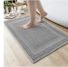 New Amoami Gray Waffle Bath Mat 17" x 24"