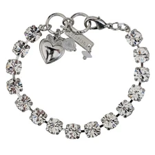NEW! Mariana Silver Classic ON A CLEAR DAY CRYSTAL SPARKLY Round Tennis Bracelet