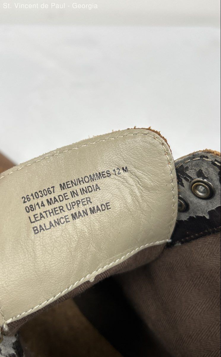 Clarks Brown Solid Wingtip Brogue Leather Boot Me… - image 10