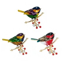 Elegant Rhinestones Sparrow Brooch Portable for Parties and Special Occasions