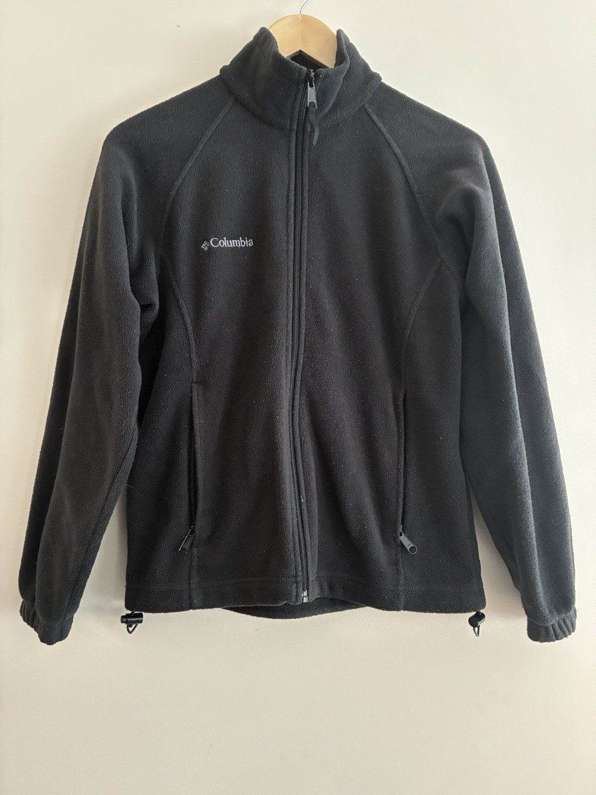 Columbia Women's Classic Solid Black Cozy Fleece Full Zip Long Sleeve Jacket XS