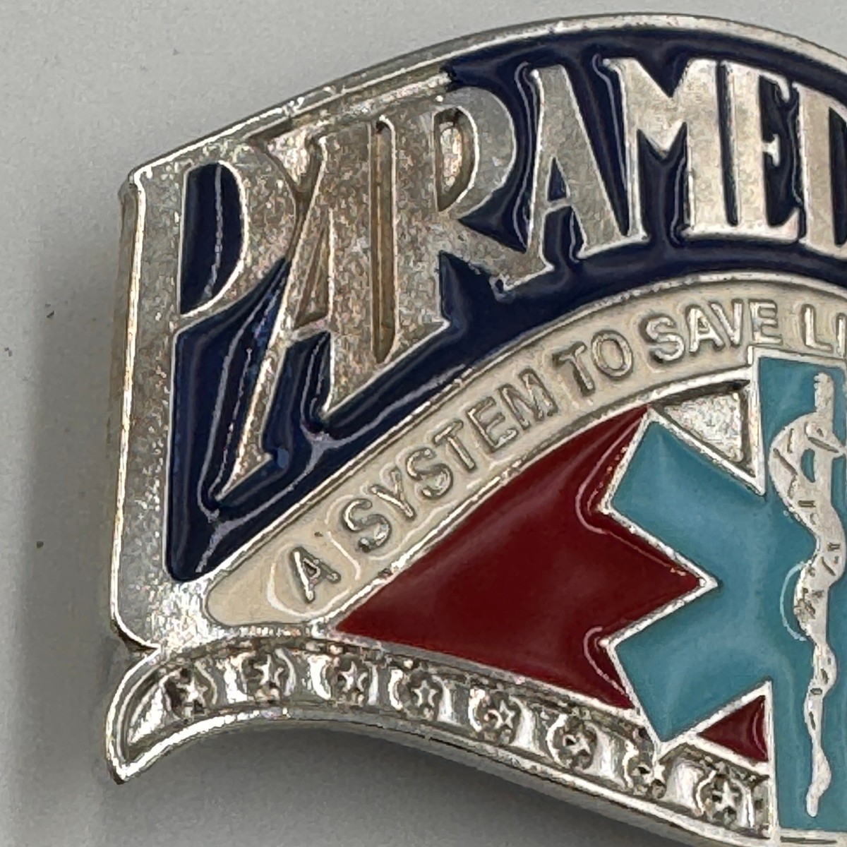 Vintage Paramedic Belt Buckle Star of Life A System to Save Lives Made in USA View 5