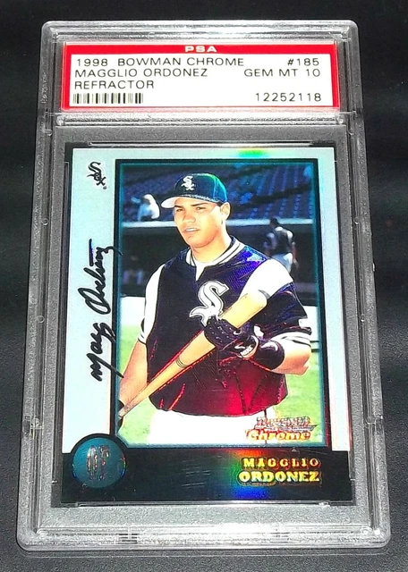 RARE PSA 10 Gem Mint Rc Refractor Magglio Ordonez Rookie 1998 Bowman Chrome #185