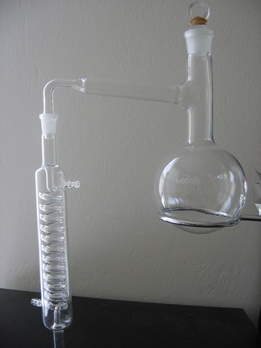 Lab Distillation Apparatus Glass Condenser Flask 500ml new - Picture 1 of 2