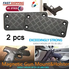 1-4 PCS 55lbs Gun Magnet Mount Magnetic Holder Concealed Pistol For Car Desk Bed