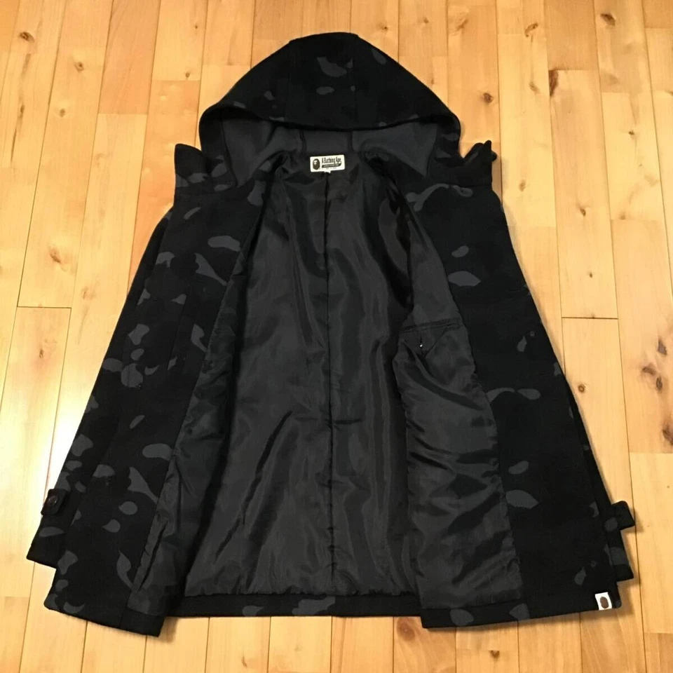 Abrigo de Lona de Lana BAPE Negro Camuflaje un Mono de Baño NIGO Talla XL Foto 4 de 4