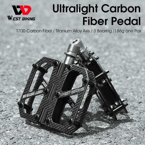 Fahrrad Pedale Ultralight T700 Carbon Fiber Titan Achse 3 Lager Fahrrad Pedale - Picture 3 of 21