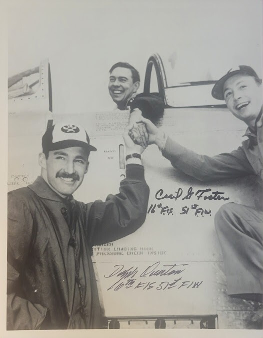 Cecil Foster 9V & Dolph Overton 5V signed 8X10 photo Korean war Aces eBay