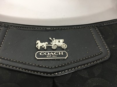 Vintage Classic Coach Pattern H0971-43265 Black Satin & Leather