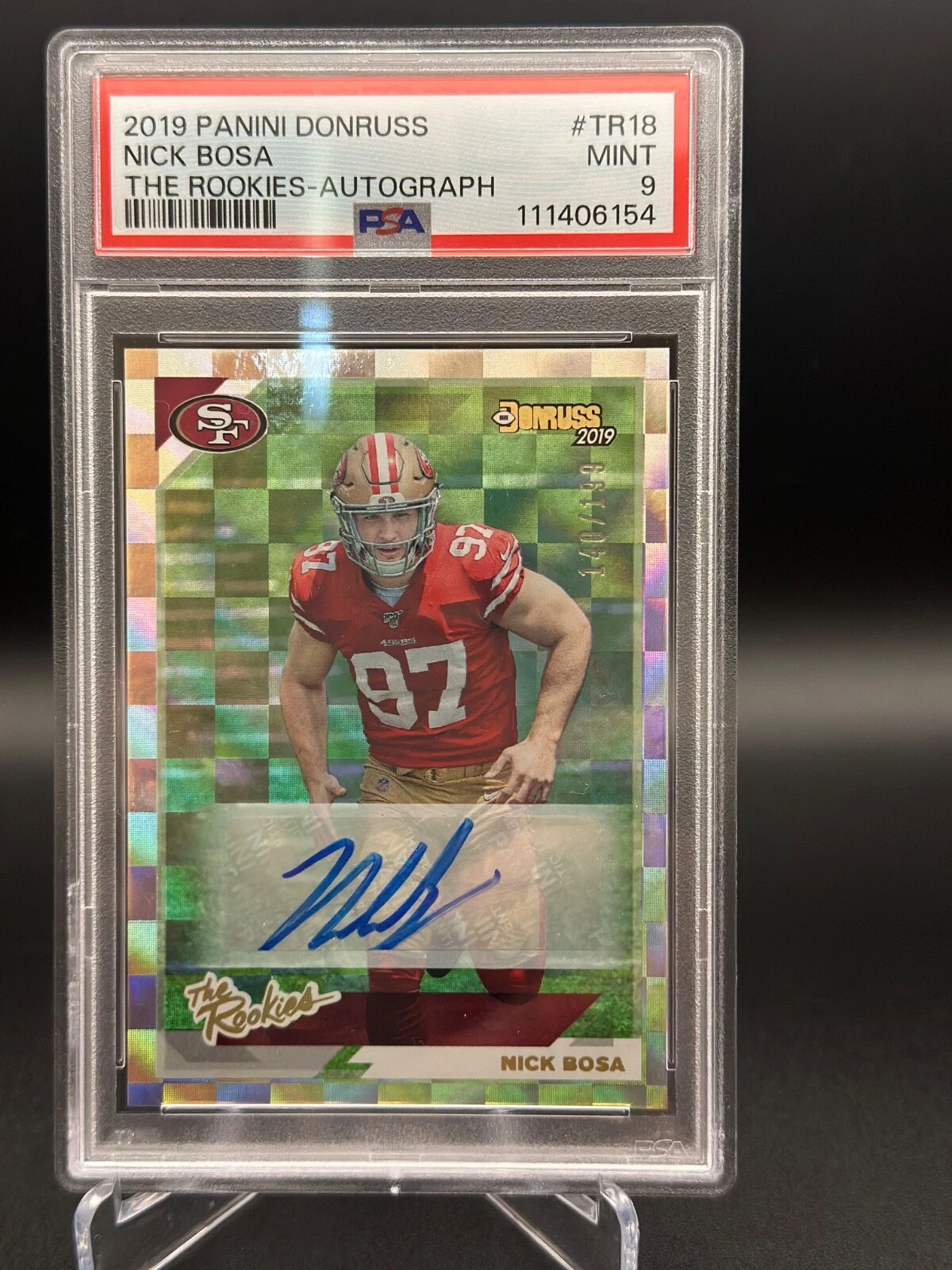 Nick Bosa Panini Donruss the Rookies #TR18 Autograph