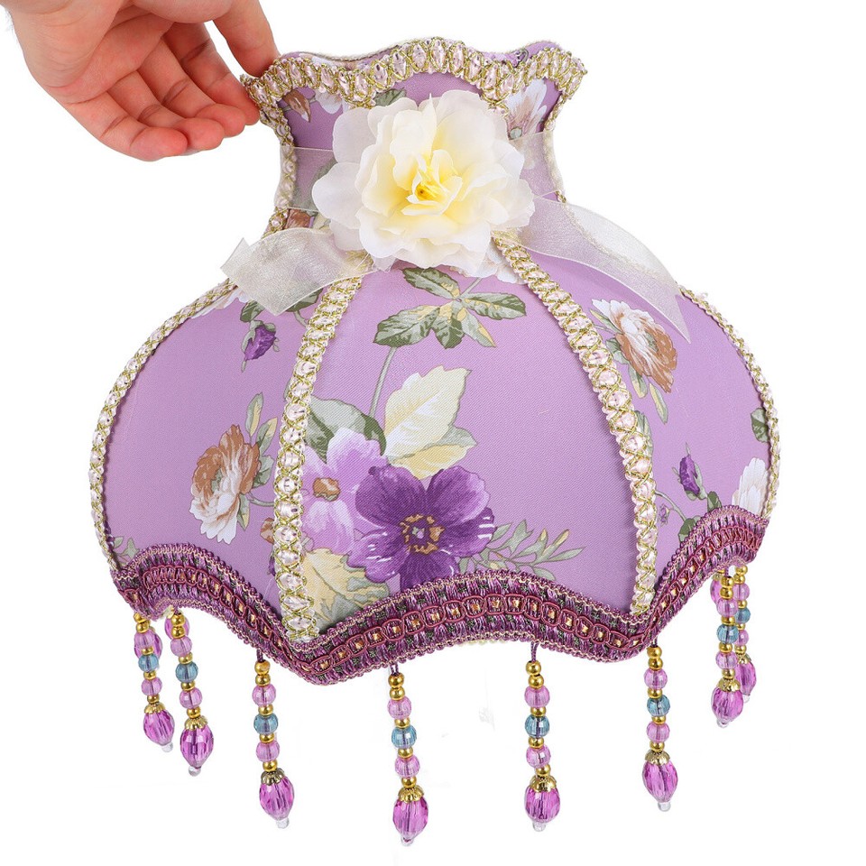 Grow Light Stand Lamp Shade with Tassels Printed Princess Lampshade eBay