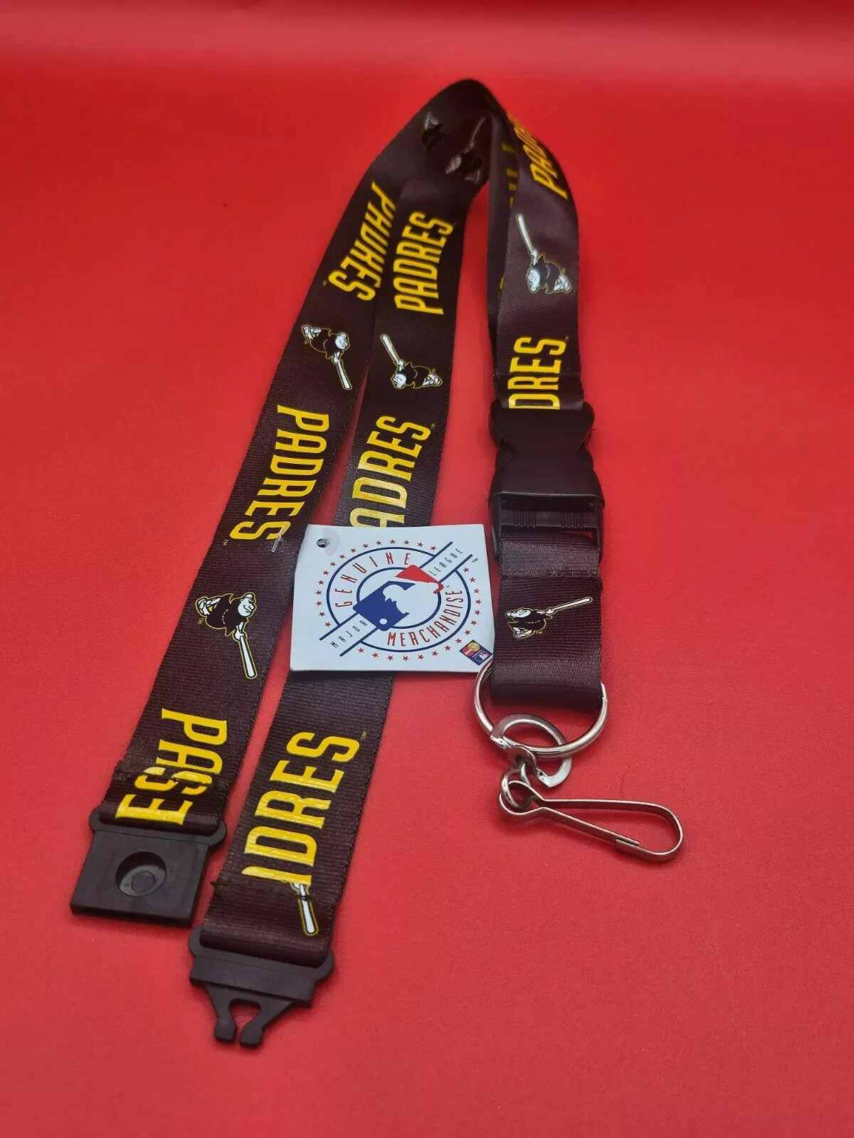 SAN DIEGO PADRES LANYARD NECK RELEASE KEYCHAIN MLB OFFICIAL MERCHANDISE