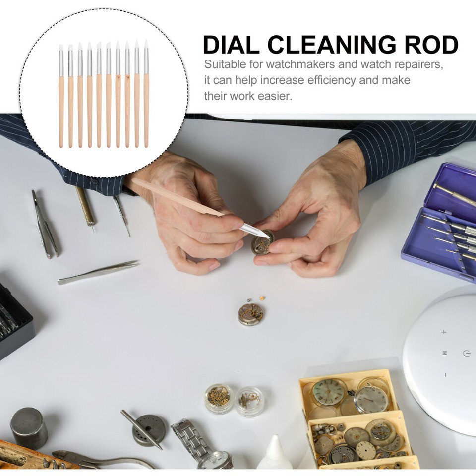 10 Pcs Watch Cleaning Kit Watch Movement Cleaning Machine Clock