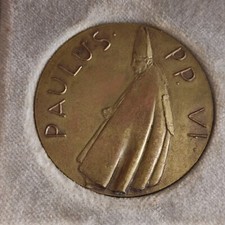 MEDAGLIA PAPA PAOLO VI CHIESA VATICANO BOX ASTUCCIO SCATOLA MANZÛ PONTEFICE 