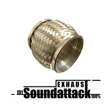 Edelstahl Flexrohr Interlock  Ø102mm x 100mm 4" Downpipe Auspuff Turbo Flexstück