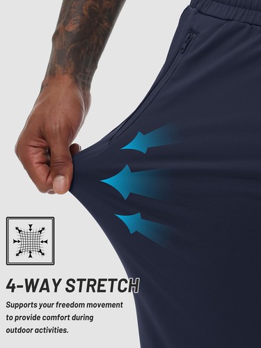 Men's Fleece Lined Jogger Sweatpants Water Resistant Winter Warm Athletic Pants - Picture 66 of 76