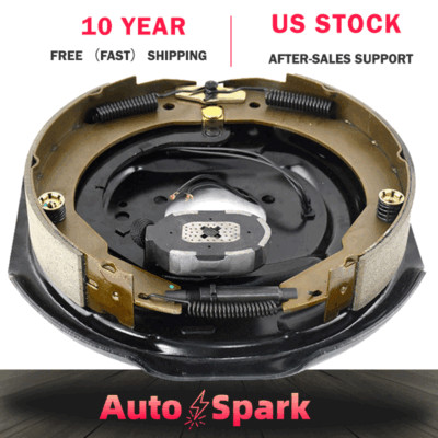 12'' x 2 Electric Trailer Brake Assembly Left Side For 5200-7000 lbs axles Brakes