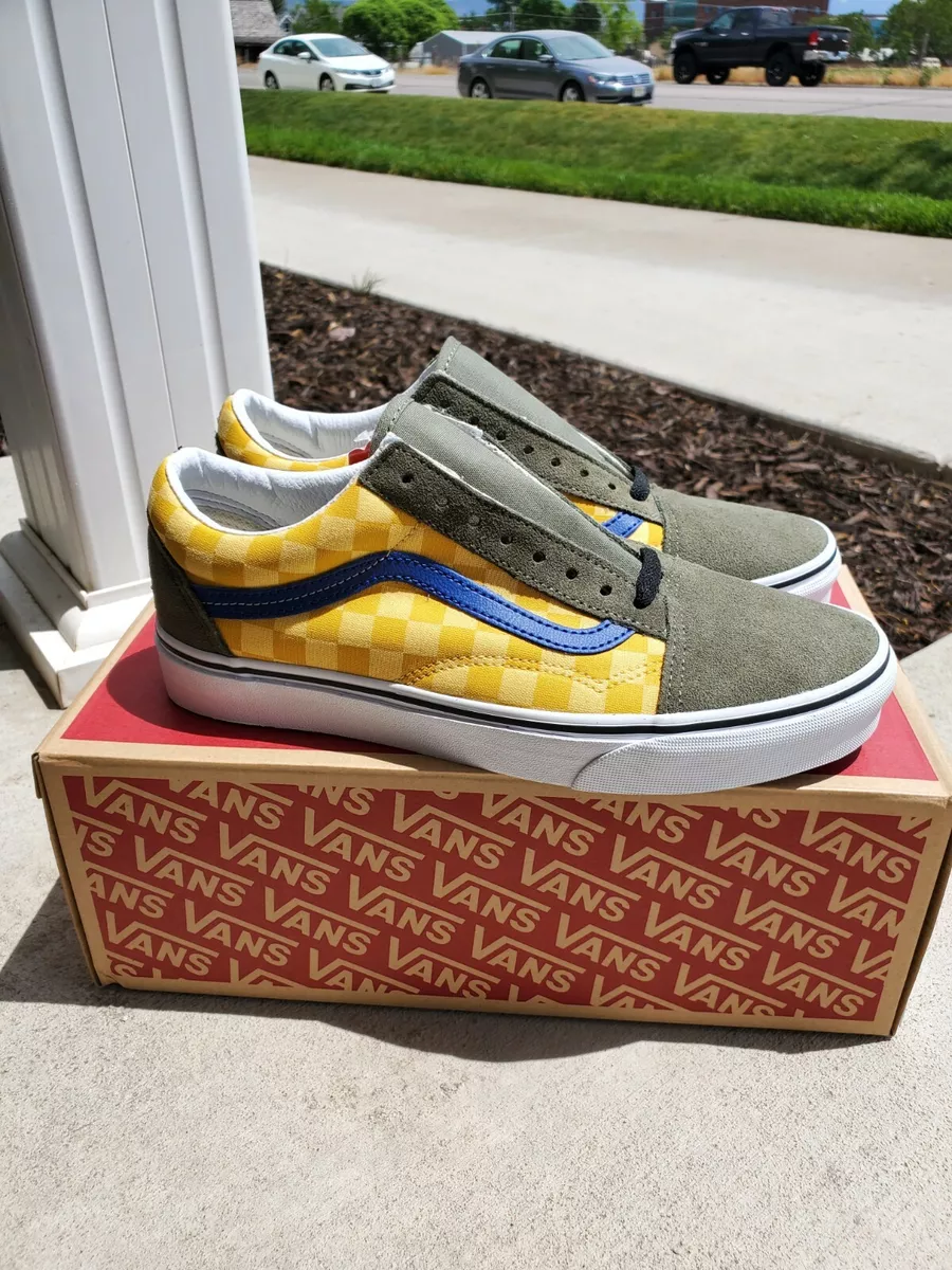 Vans old skool suede yellow top