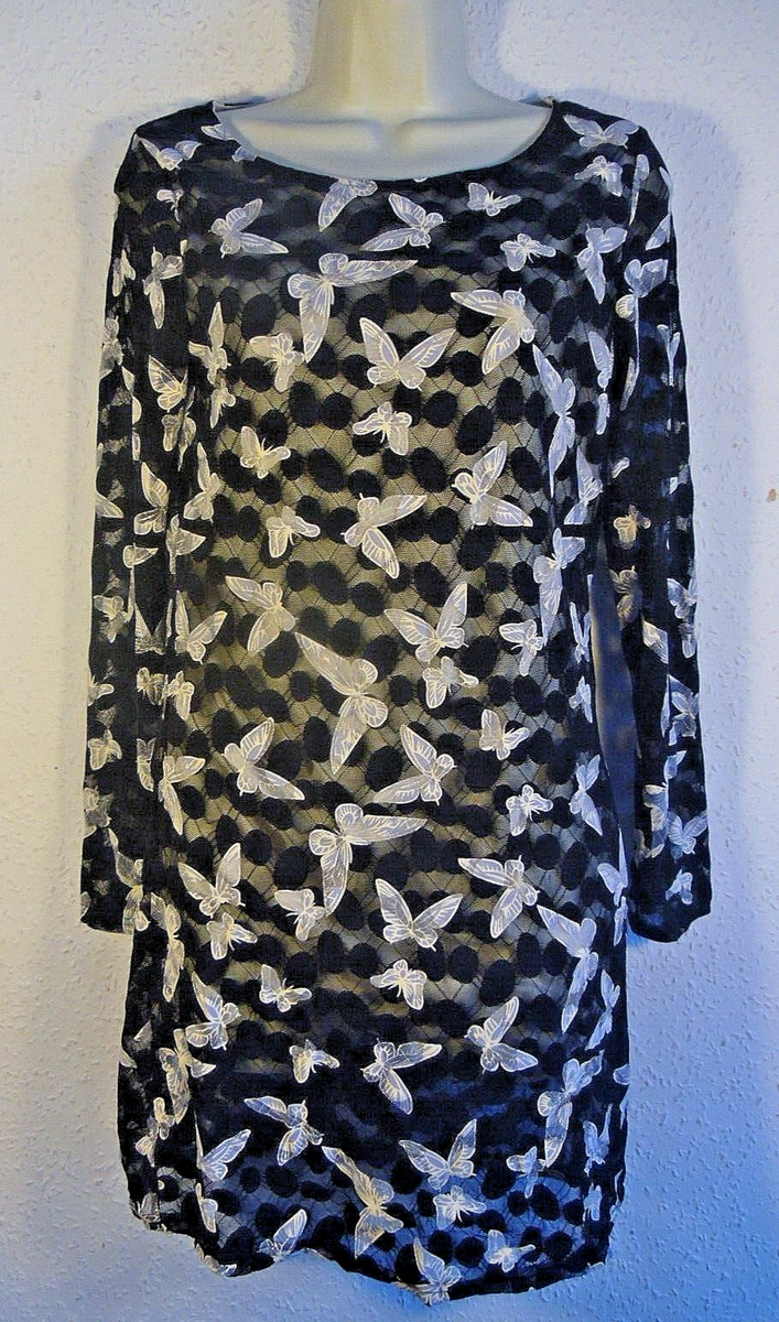 chinese dress ladies Mela London Women's Black Red Lace A-Line Hi-Low Dress UK 8 – Preworn main image 0