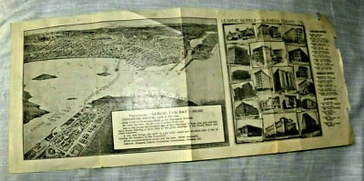 VINTAGE LOVELY MAP MAPS SAN FRANCISCO BAY AREA OAKLAND BERKELEY HOTELS 1915