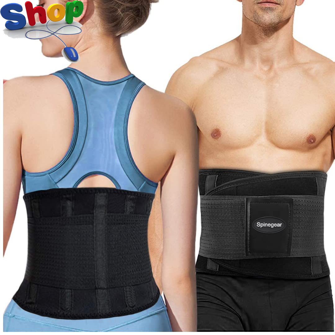 Lower Back Support Belt for Men & Women – Adjustable Lumbar Brace for Back Pain