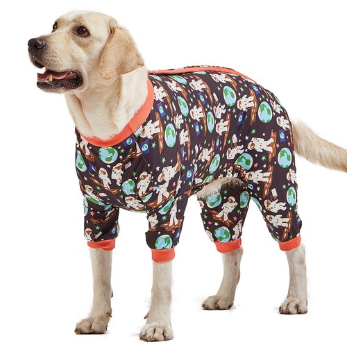 LovinPet Large Dog Pajamas For Pitbulls 65 Cotton Post Sugery/sleep
