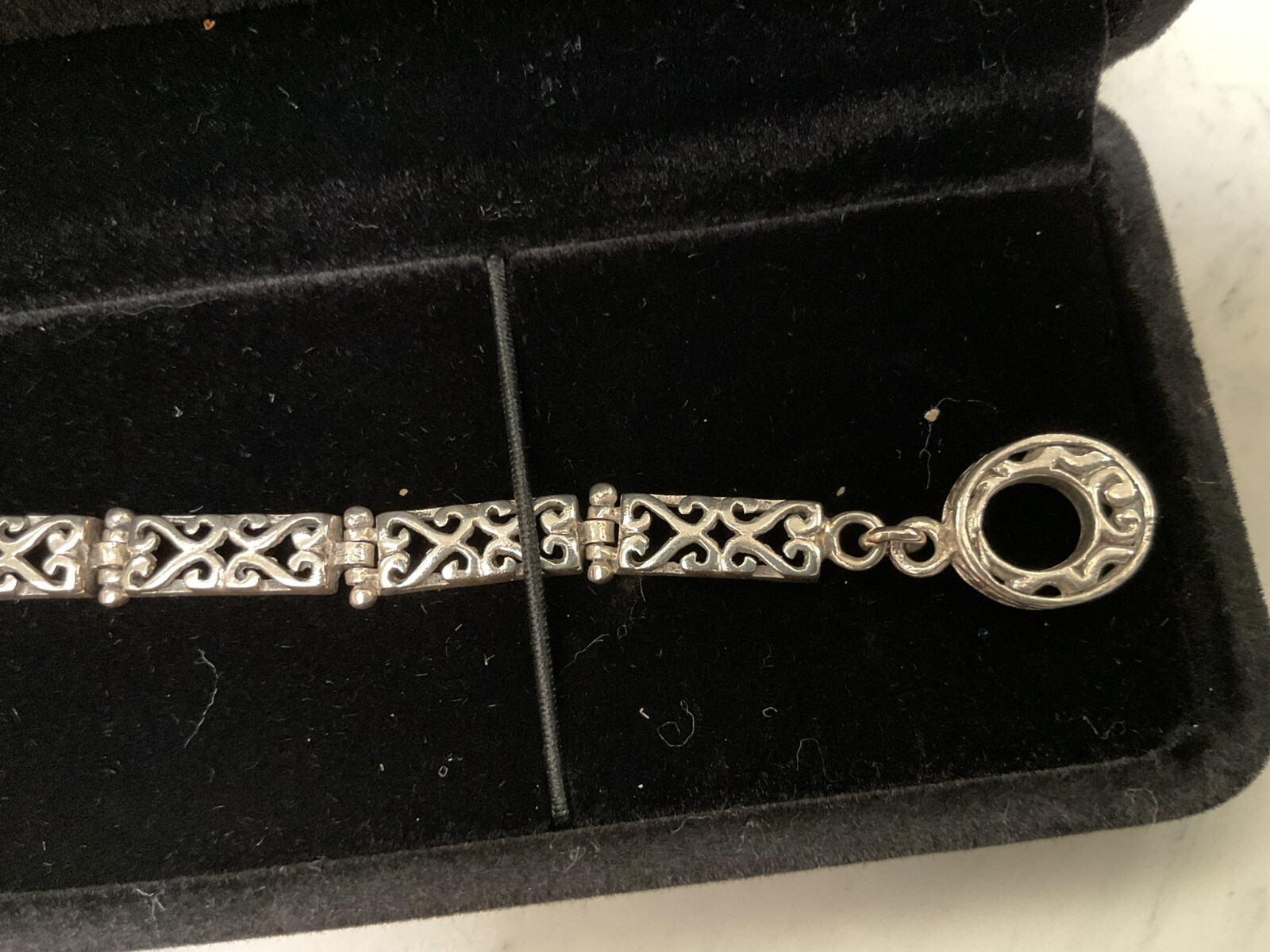 Stamped 925 Scroll Filigree Toggle Closure Sterli… - image 3