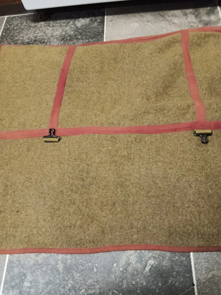 Antigua manta ecuestre con capucha y cubierta de caballo de lana de 1900 rara Foto 4 de 4