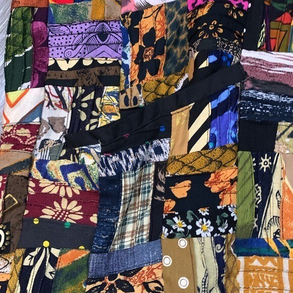 WE BE BOP PATCHWORK MULTICOLOR VTG LINED TOPPER/J… - image 7