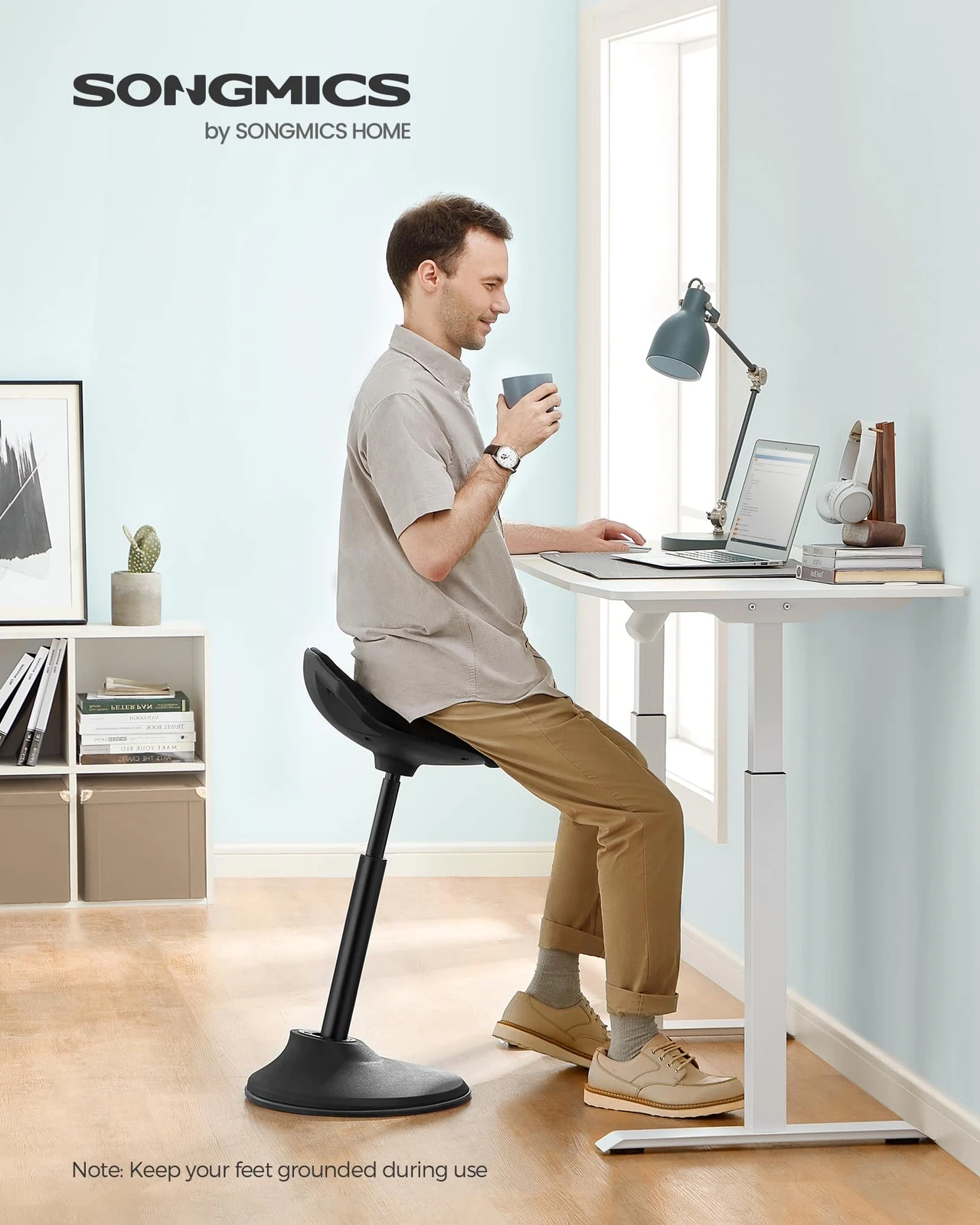 SONGMICS Adjustable Standing Desk Chair - Thumbnail 5