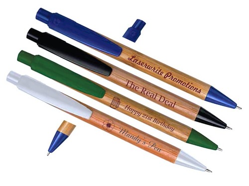 Modern Personalized Custom Engraved Bamboo Pen - Picture 3 of 5
