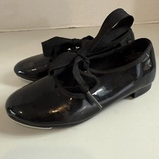 Dance Class by Trimfoot Tap Shoes Black Round Toe Girls 10.5