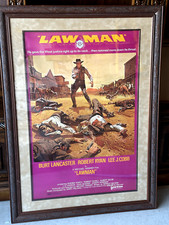 LAWMAN BURT LANCASTER WESTERN SHERIFF Framed Movie Poster FRANK MCCARTHY ART