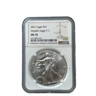 2021 $1 American Silver Eagle Heraldic Eagle T-I Type 1  NGC MS70
