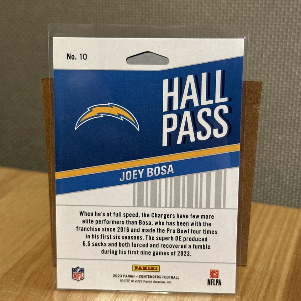 2023 Panini Contenders - Joey Bosa - Hall Pass Card - #10 - Los Angeles Chargers - Image 2 of 2