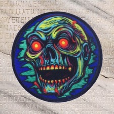 Skeleton Patch Embroidered Iron-on DIY Applique Halloween Infected Zombie Skull