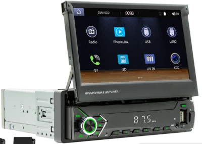 Auto radio android écran rabattable 7 pouces, avec GPS - Photo 1/4