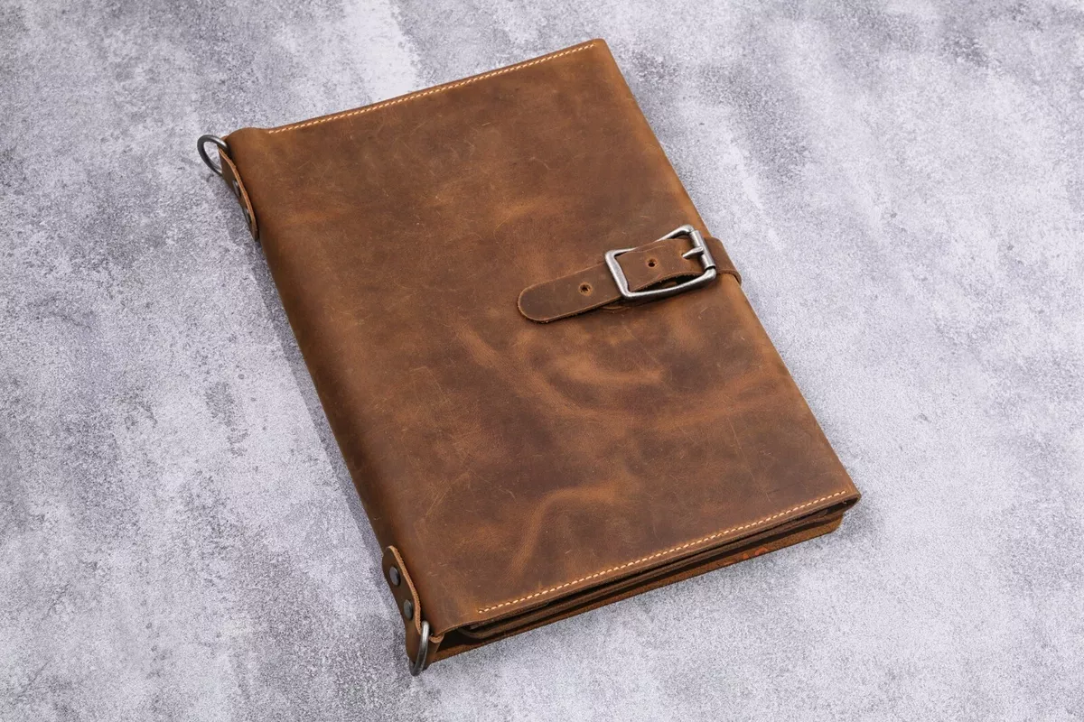 Leather Sketchbook Cover A5 Leather Sketch Pad Gift For Kids
