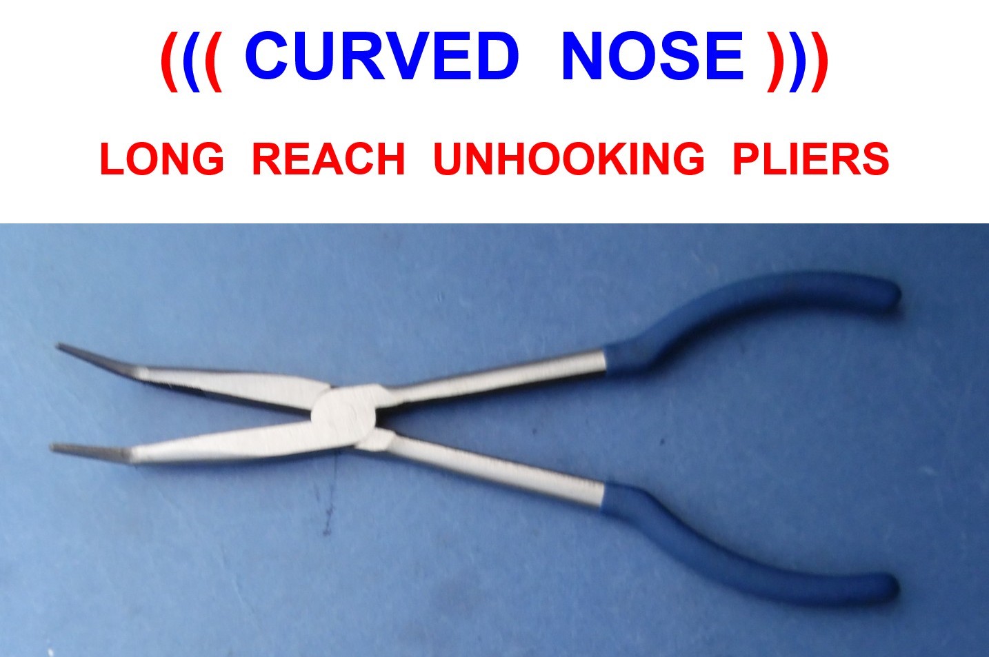 LONG REACH CURVED NOSE UNHOOKING PLIERS BOAT SEA COARSE PIKE FISHING DISGORGER