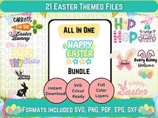 Easter Bundle Svg, Easter Svg, Bunny Face Easter, Bunny Easter Svg, Easter Bunny