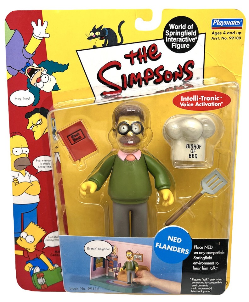 The Simpsons Ned Flanders フィギュア Ned Flanders Action Figure The Simpsons 2000 World Of Springfield