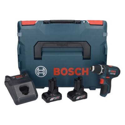 Bosch GSR 12V-15 Akku Bohrschrauber 12 V 30 Nm + 2x Akku 6,0 Ah + Ladegerät