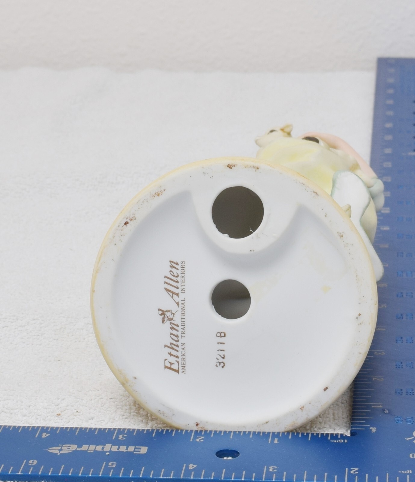 VTG Ethan Allen Figurine Bisque Woman with Sheep #3211B 9" Hand Painted