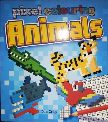 Animals Pixel Colouring Book - Colouring Grids Children Kids Puzzles Activity