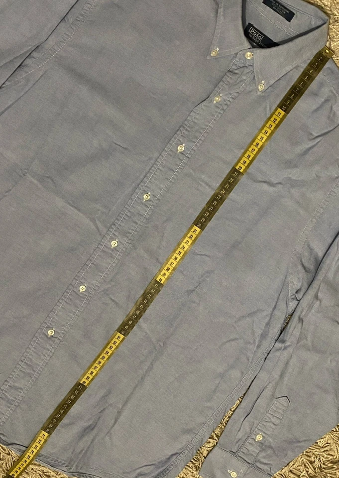 Chemise Manches Longues Polo by Ralph Lauren Long Sleeve Classic Shirt / Bleu XL - Photo 4/4