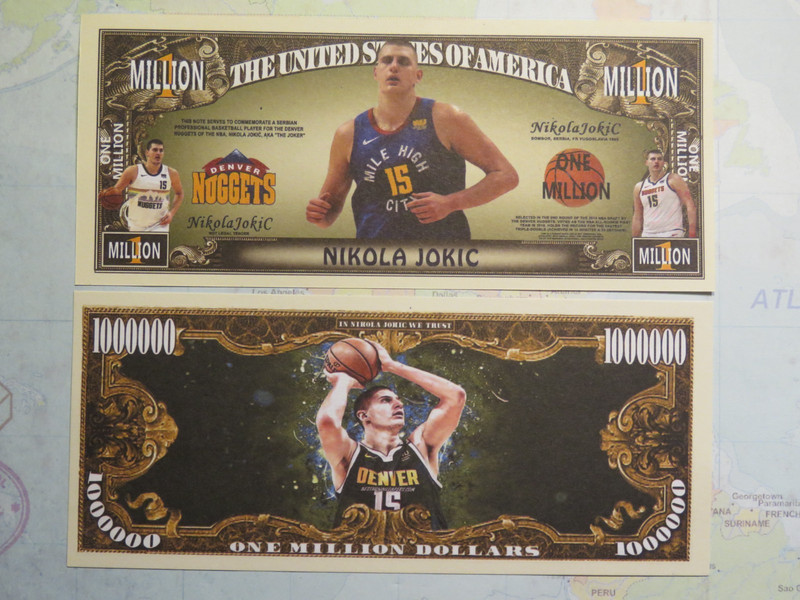 Nikola JOKIC, Denver Nuggets BASKETBALL Player ~ $1,000,000 One Million Dollars