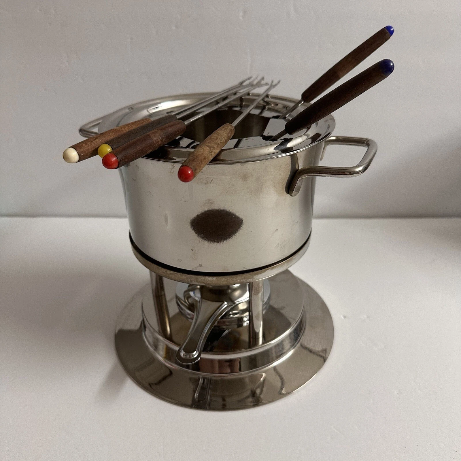 Martha Stewart Fondue Set Stainless Steel 2 qt in Box Kitchen Dining Home Gadget